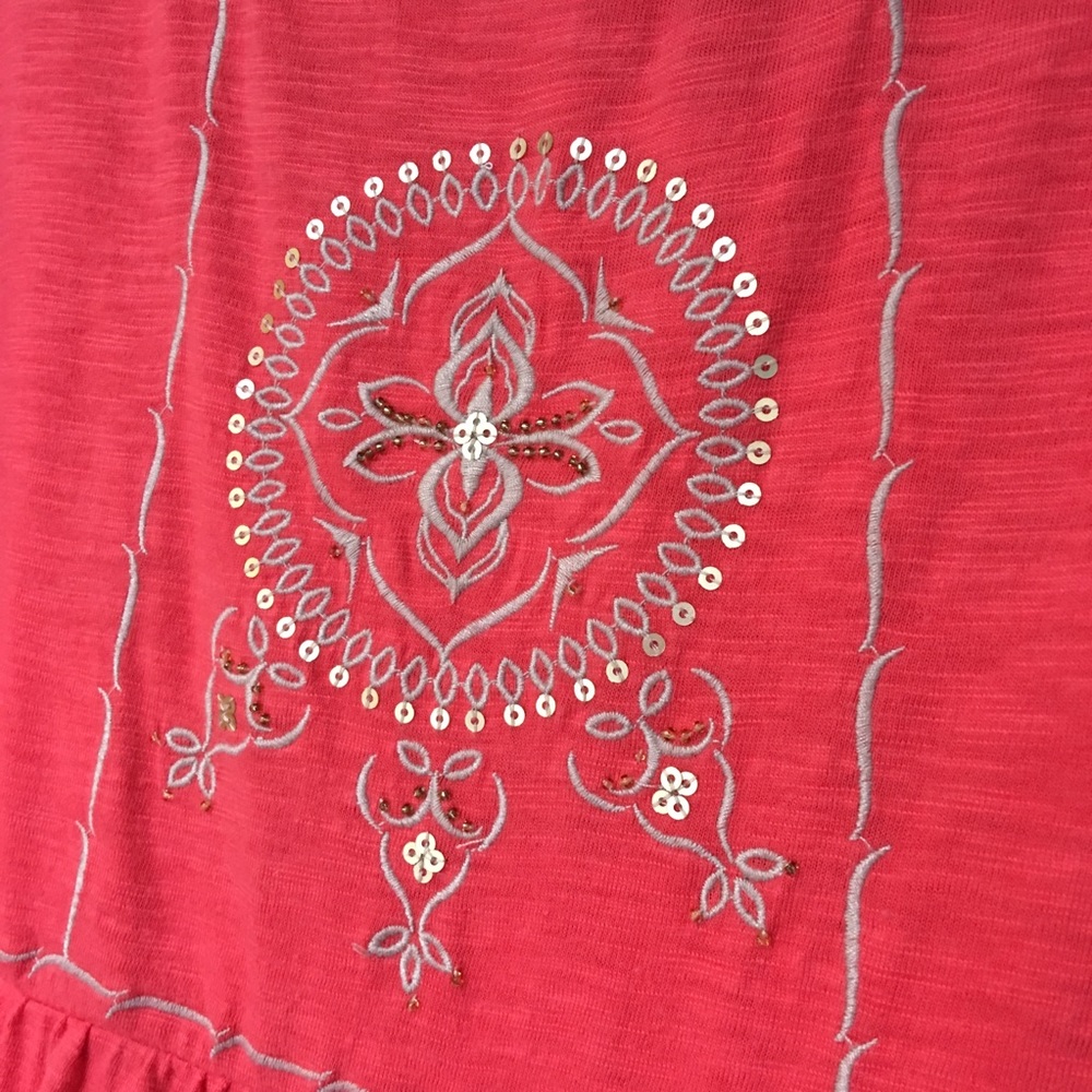 ❌SOLD❌ • J Jill Coral Bohemian Maxi Dress N0 - Picture 4 of 8